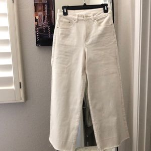 H&M high waist culottes white jeans